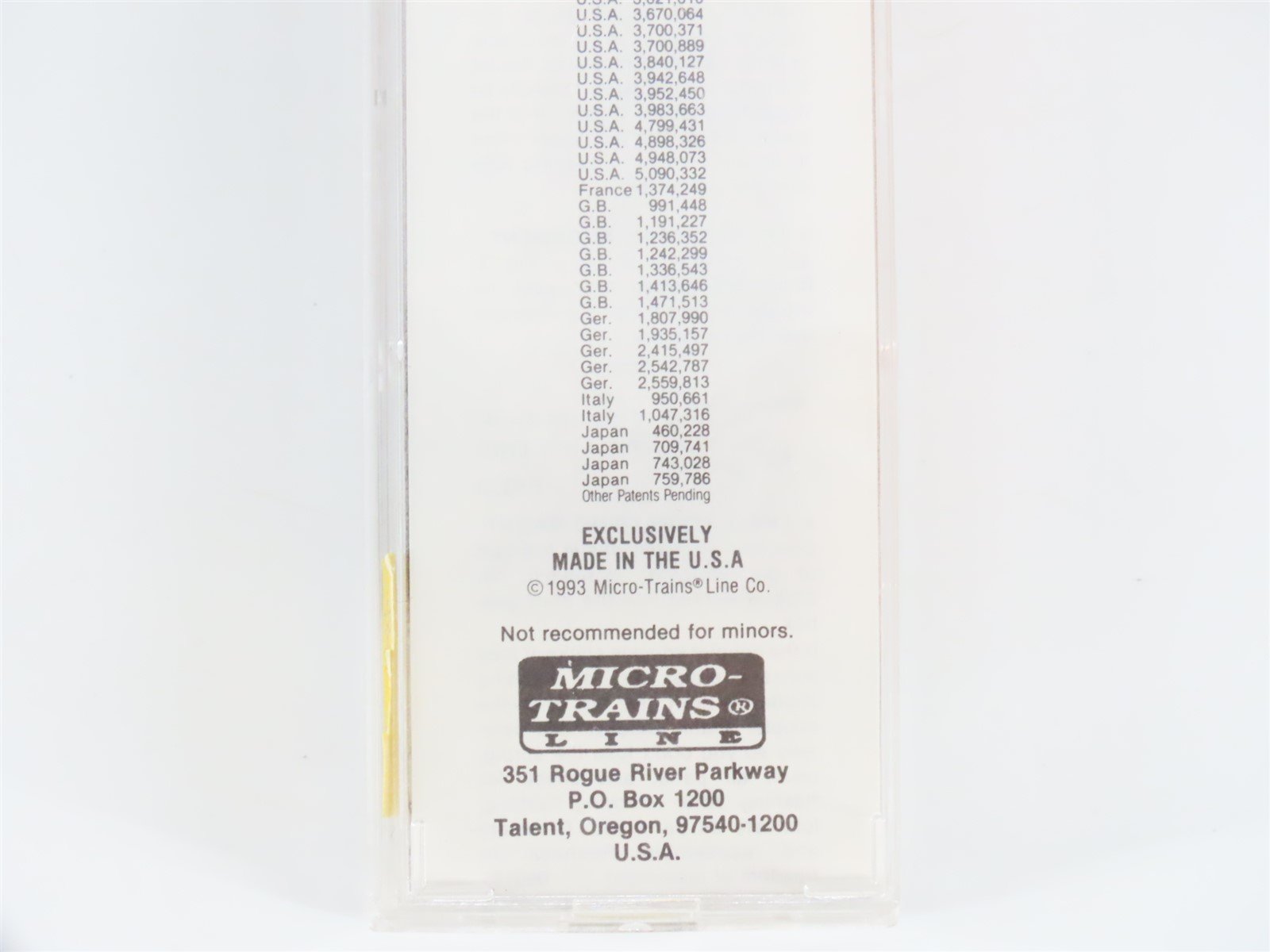 N Scale Micro-Trains MTL 20190 GN Great Northern 40' Single Door Box Car #18007