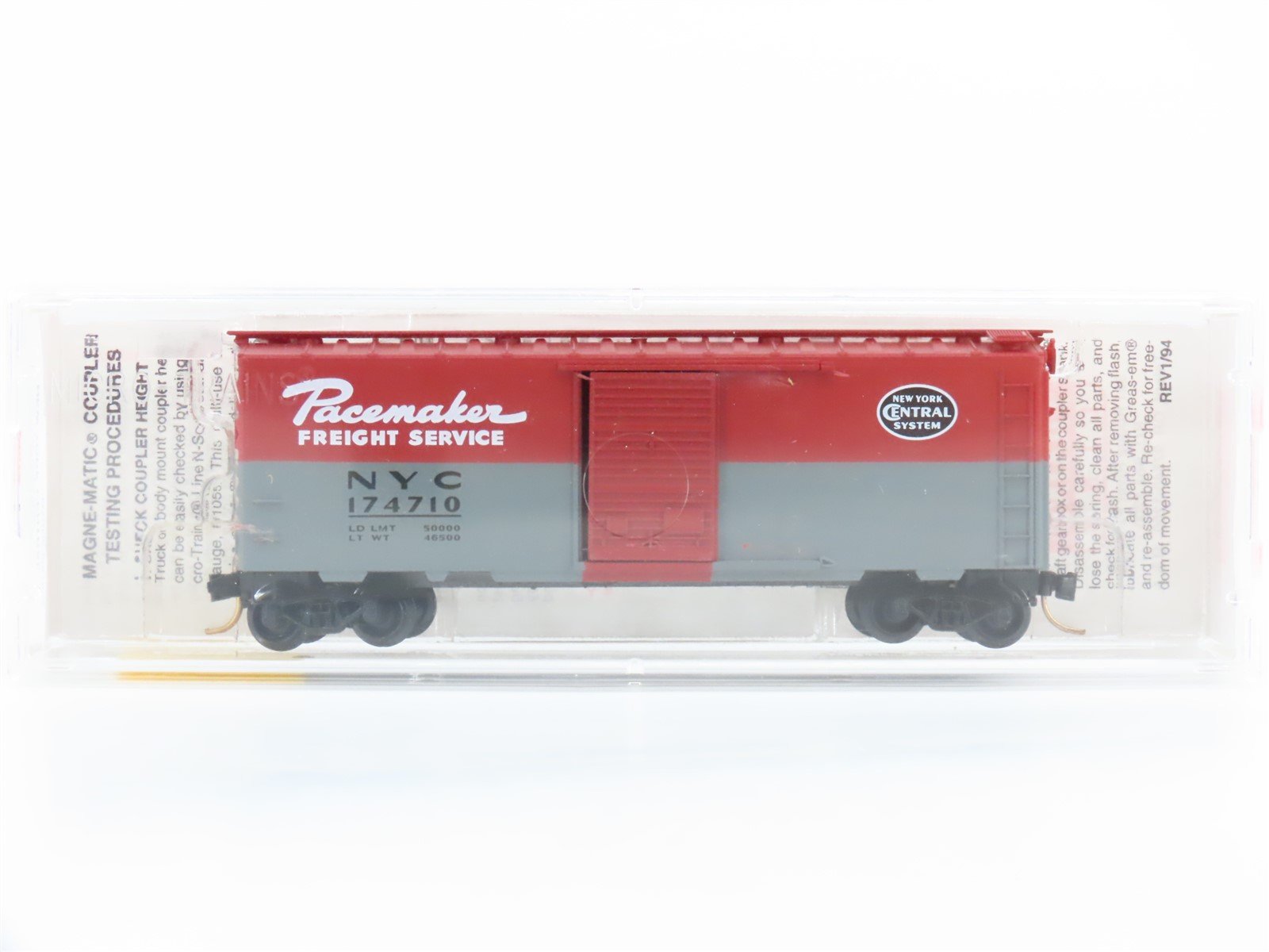 N Scale Micro-Trains MTL 20240 NYC New York Central Pacemaker 40' Box Car 174710