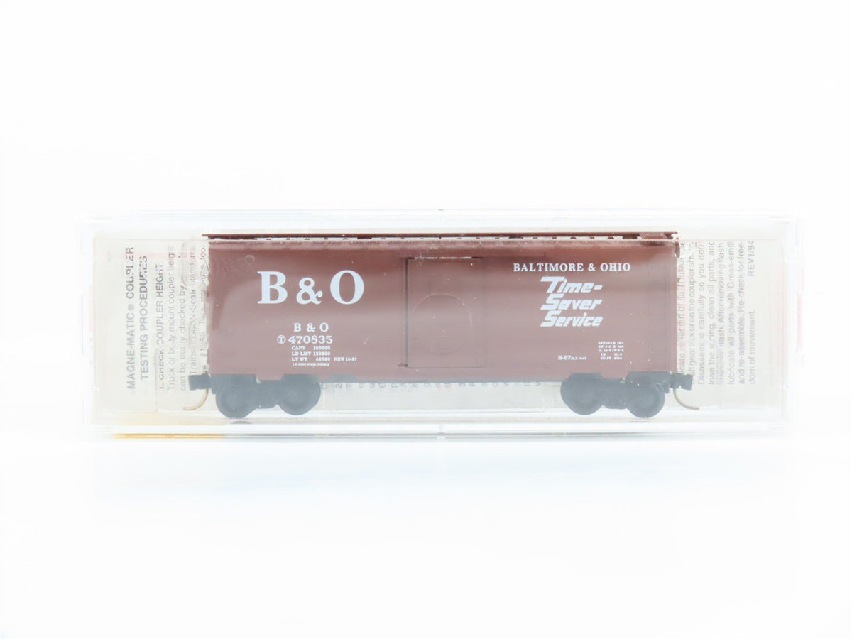 N Scale Micro-Trains MTL 20346/3 B&amp;O Baltimore &amp; Ohio 40&#39; Box Car #470835