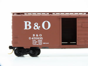 N Scale Micro-Trains MTL 20346/3 B&O Baltimore & Ohio 40' Box Car #470835