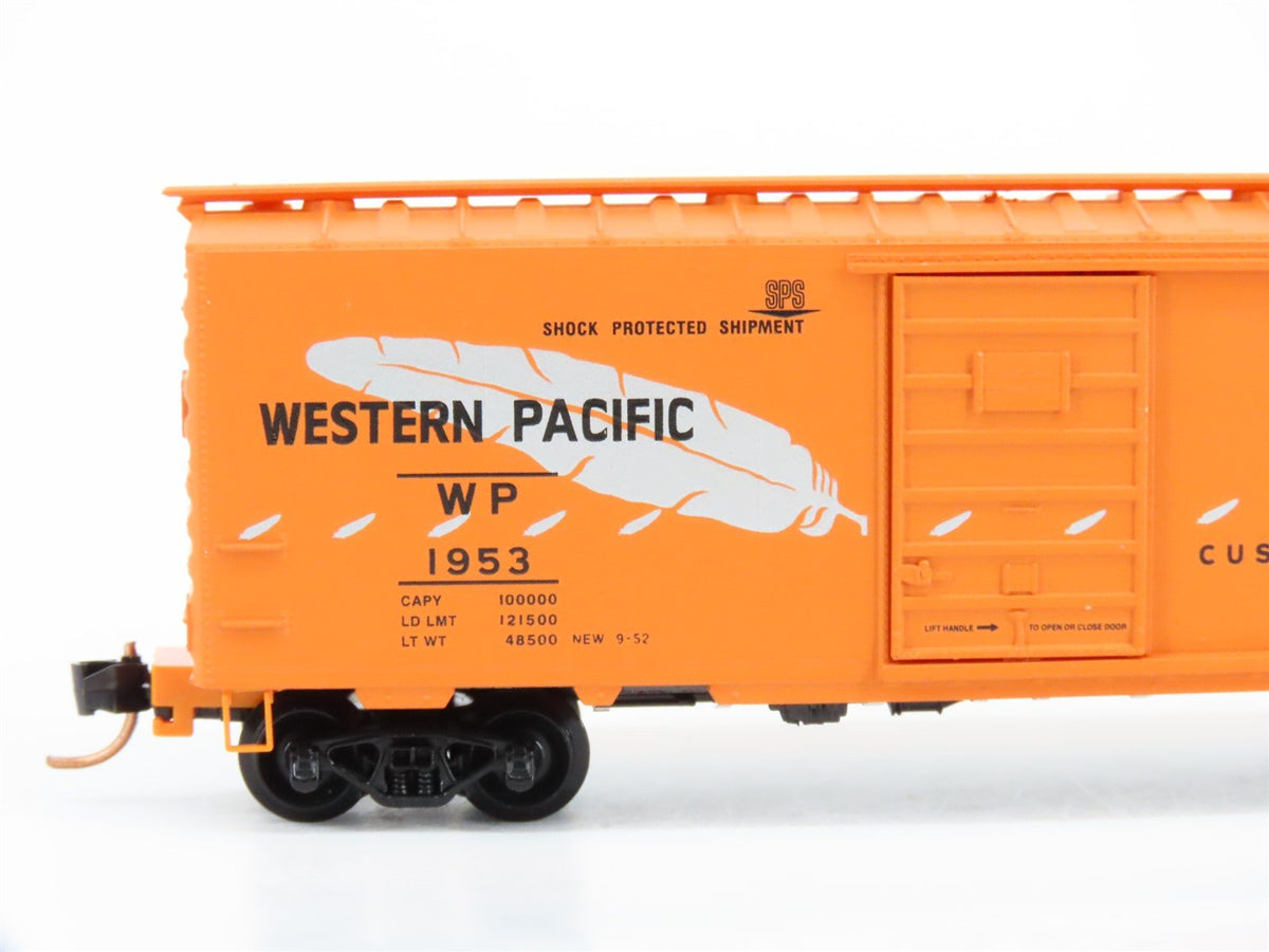 N Scale Micro-Trains MTL 20506 WP Western Pacific Feather 40&#39; Box Car #1953