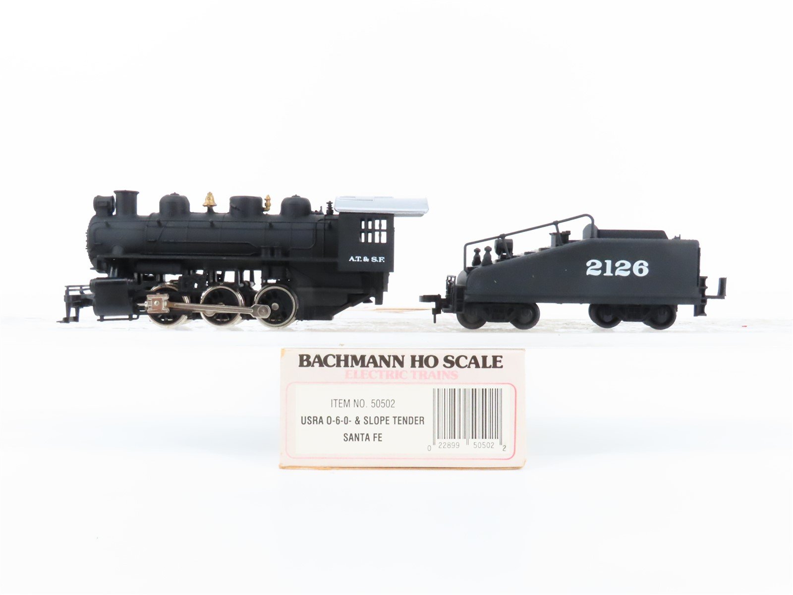 HO Scale Bachmann 50502 ATSF Santa Fe 0-6-0 Steam Locomotive #2126