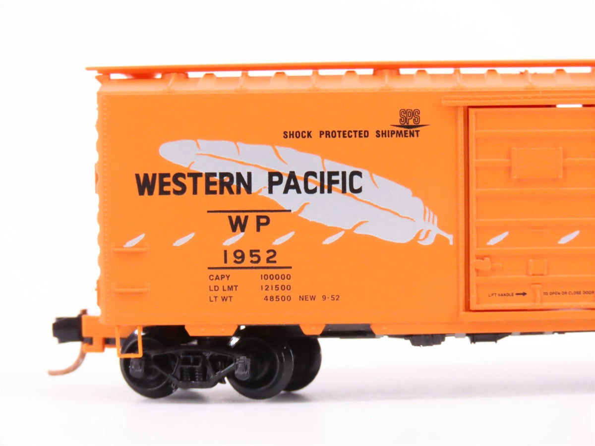 N Scale Micro-Trains MTL 20506 WP Western Pacific Feather 40&#39; Box Car #1952