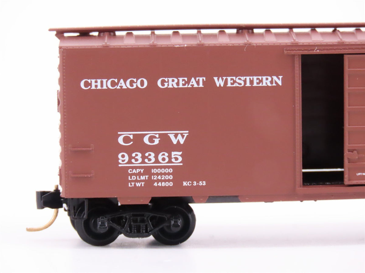 N Scale Micro-Trains MTL 20466 CGW Chicago Great Western 40&#39; Box Car #93365