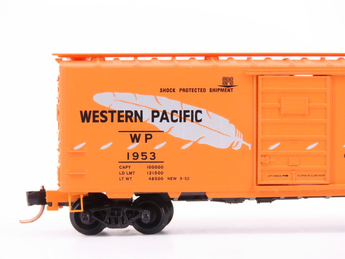 N Scale Micro-Trains MTL 20506 WP Western Pacific Feather 40&#39; Box Car #1953