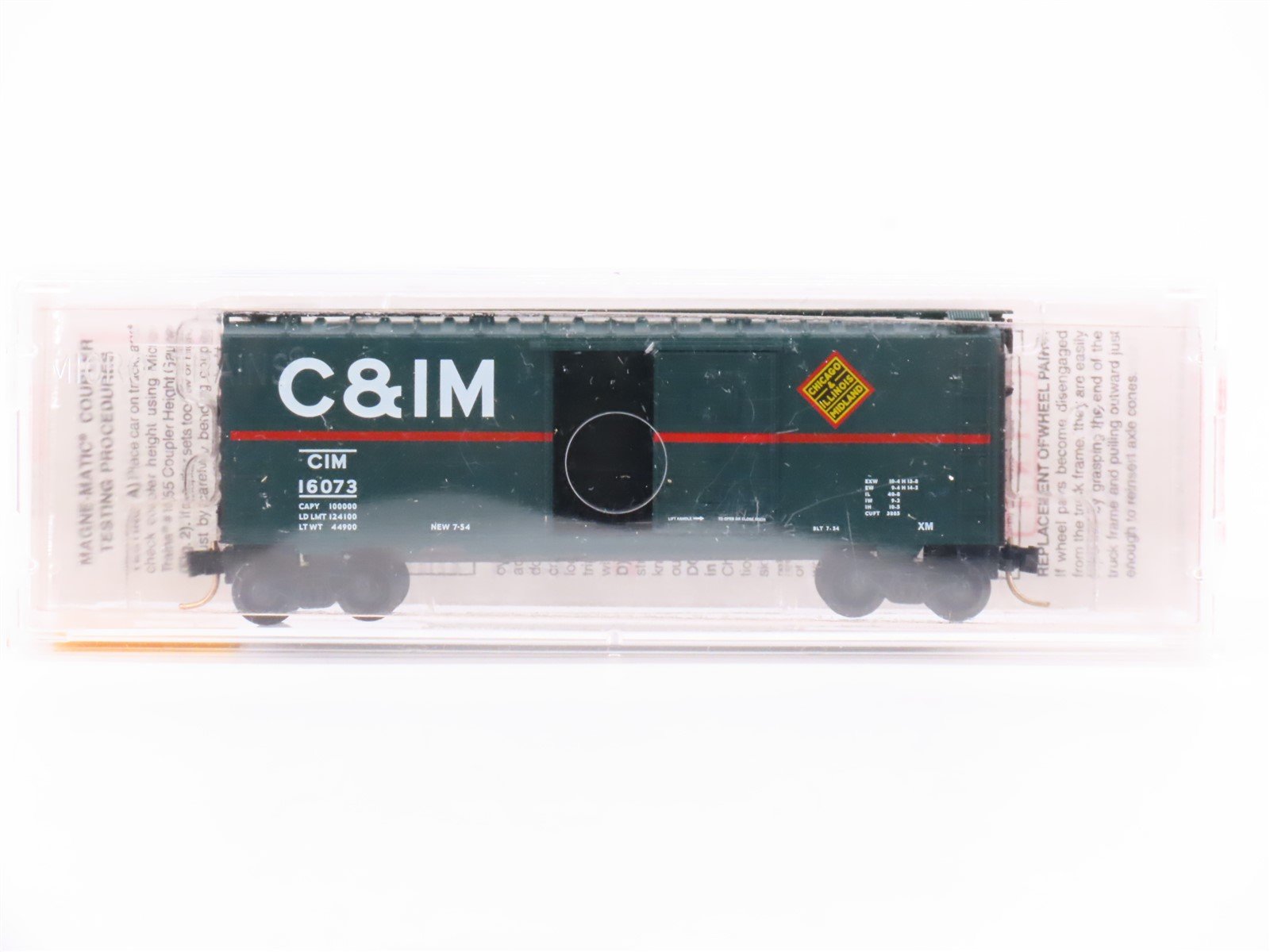 N Scale Micro-Trains MTL 20476 CIM Chicago & Illinois Midland 40' Box Car #16073