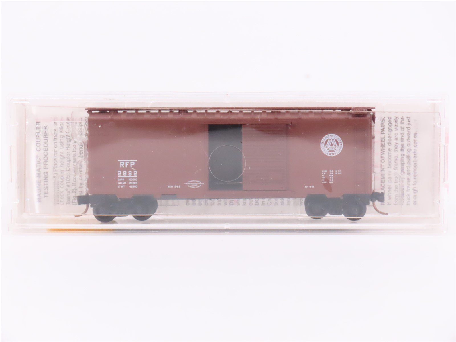 N Micro-Trains MTL 20496 RFP Richmond Fredericksburg & Potomac Box Car #2892