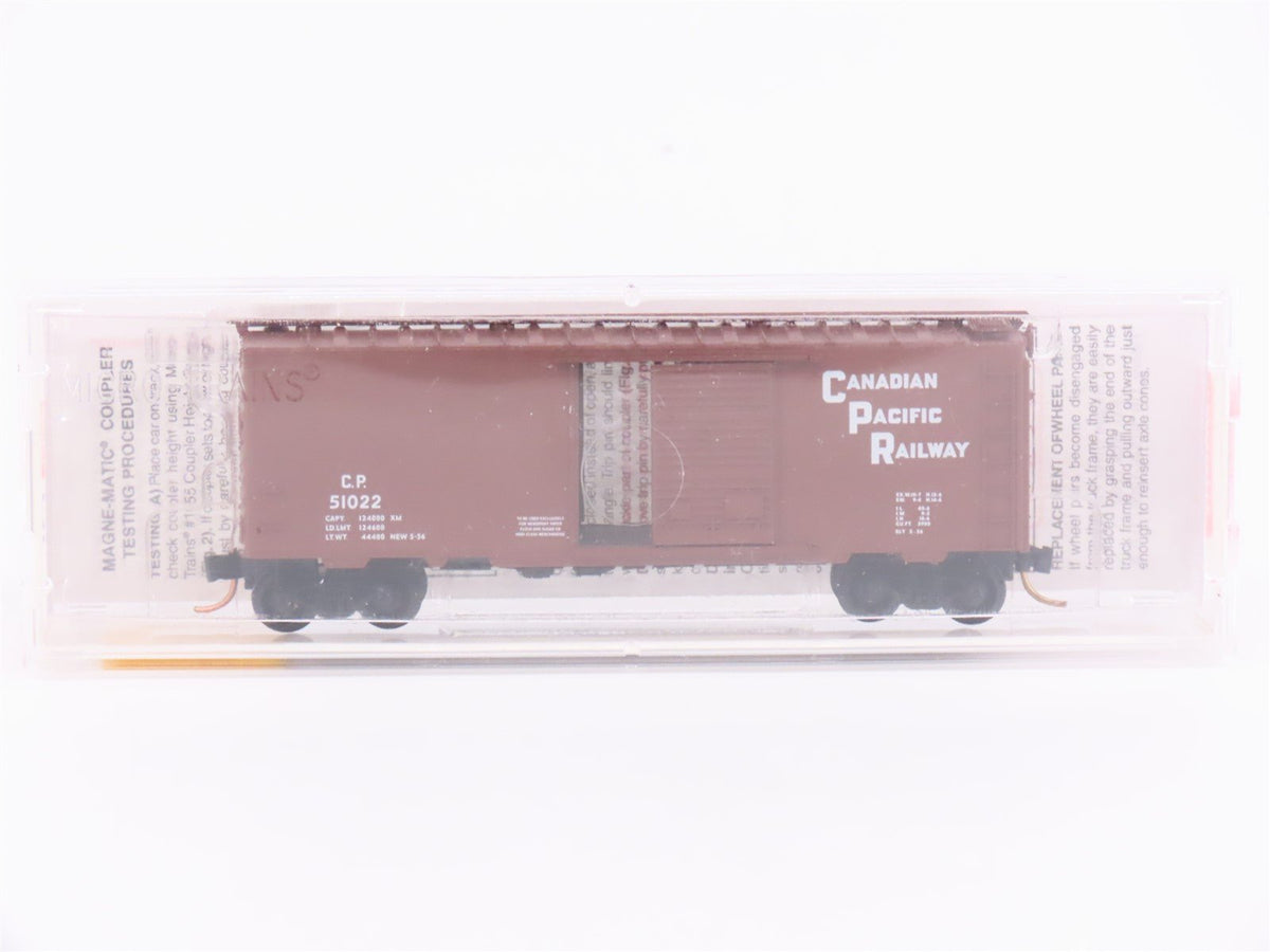 N Scale Micro-Trains MTL 20436 CP Canadian Pacific Railway 40&#39; Box Car #51022
