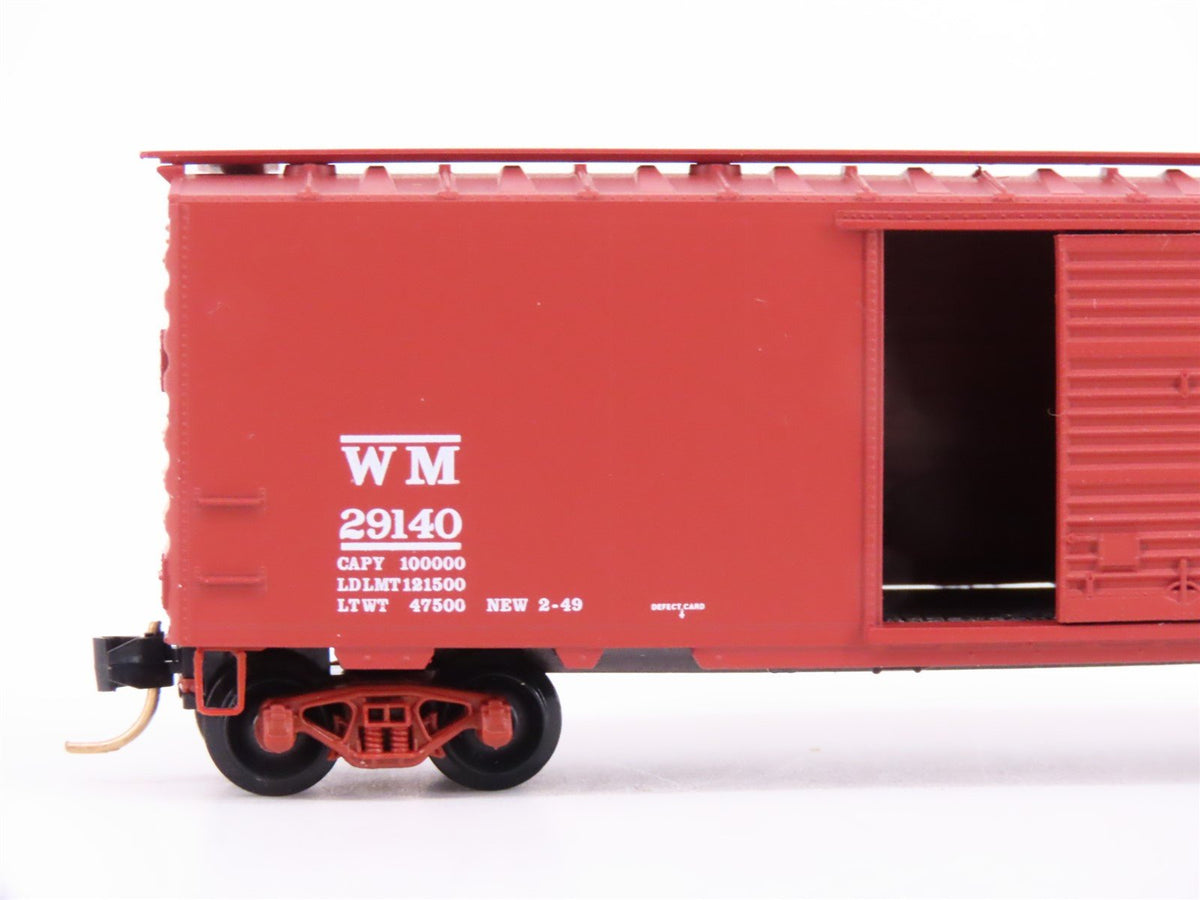 N Scale Micro-Trains MTL 20396 WM Western Maryland Railroad 40&#39; Box Car #29140