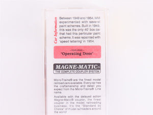 N Scale Micro-Trains MTL 20396 WM Western Maryland Railroad 40' Box Car #29140