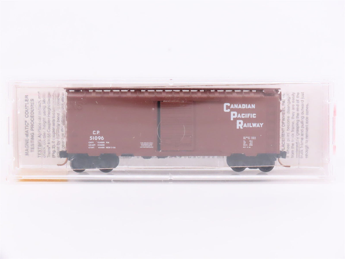 N Scale Micro-Trains MTL 20436/3 CP Canadian Pacific Railway 40&#39; Box Car #51096