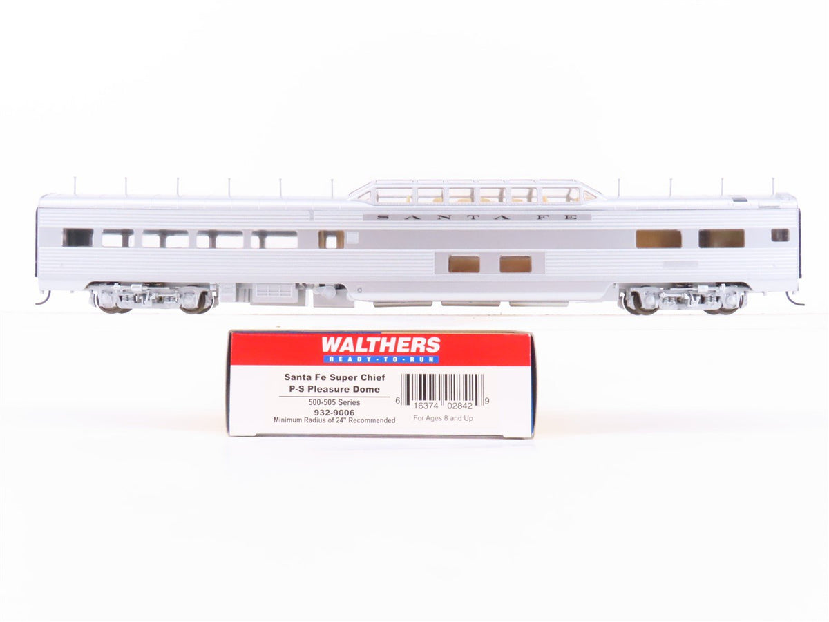 HO Scale Walthers RTR 932-9006 ATSF Santa Fe P-S Pleasure Dome Passenger Car