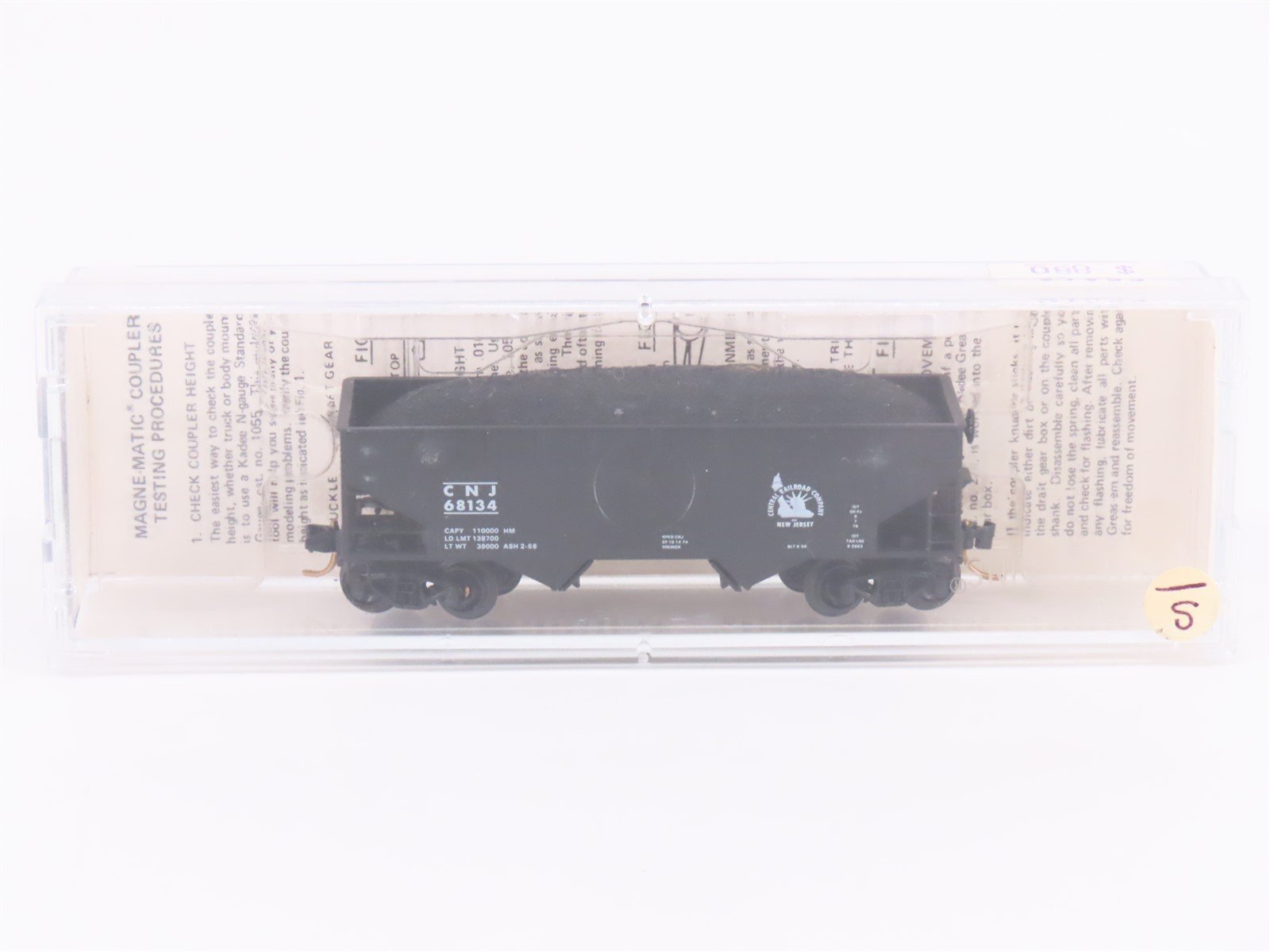 N Scale Kadee Micro-Trains MTL 55210 CNJ Jersey Central 2-Bay 33' Hopper #68134