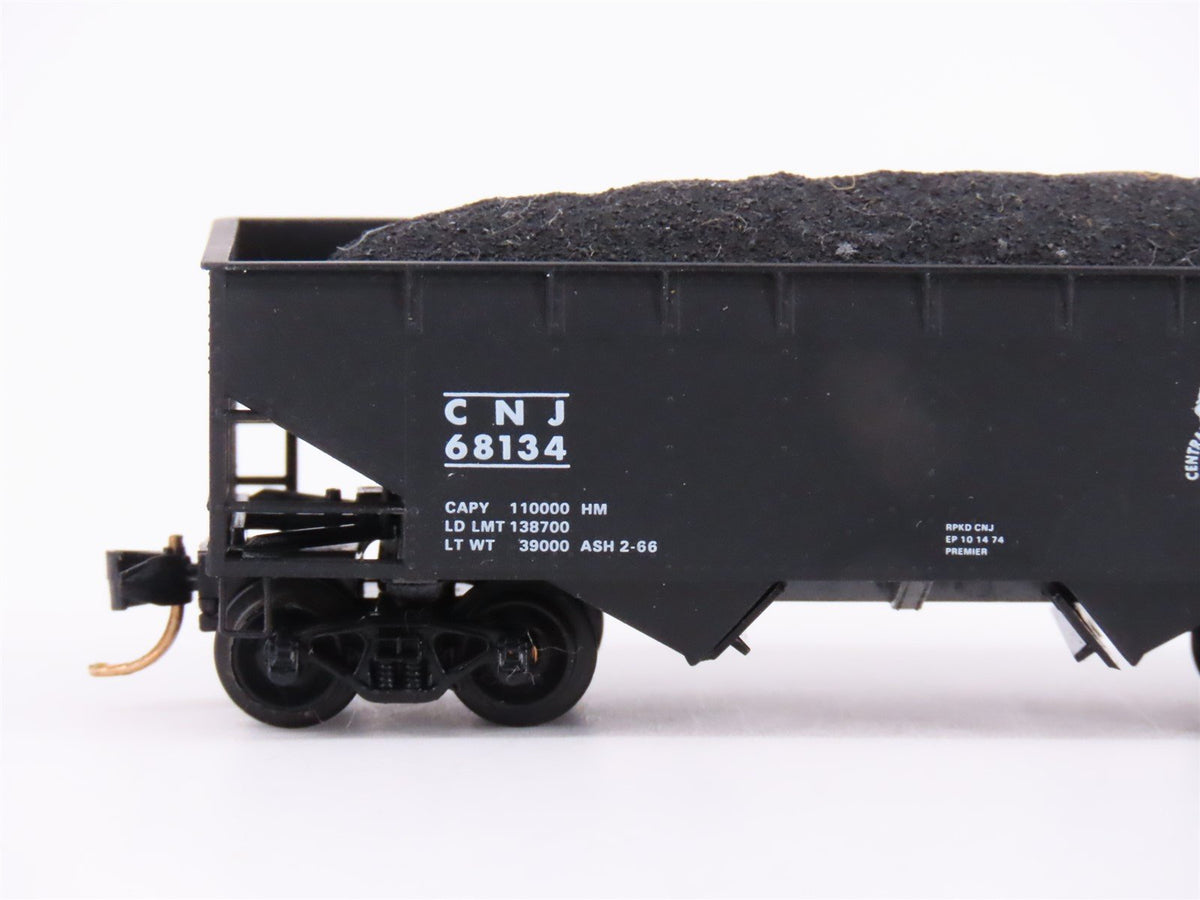 N Scale Kadee Micro-Trains MTL 55210 CNJ Jersey Central 2-Bay 33&#39; Hopper #68134