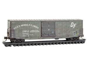 N Micro-Trains MTL 98305082 GM&O 50' Box Cars 2-Pack - Weathered & Graffiti