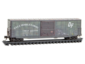 N Micro-Trains MTL 98305082 GM&O 50' Box Cars 2-Pack - Weathered & Graffiti