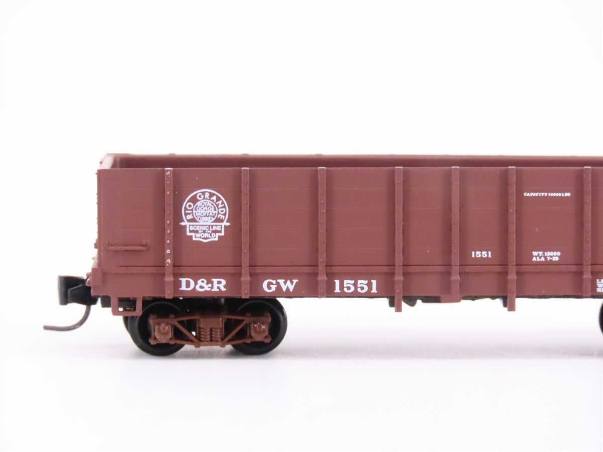 Nn3 Scale Micro-Trains MTL 15203 D&amp;RGW Denver &amp; Rio Grande Western Gondola #1551