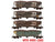 N Micro-Trains MTL 98305075 CTRN/ex-BN 3-Bay Hoppers 4-Pack w/ Load - Weathered