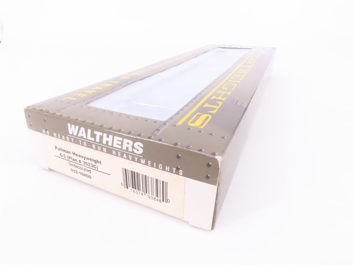 HO Scale Walthers Classic 932-10400 Undecorated Heavyweight 6-3 Passenger Car