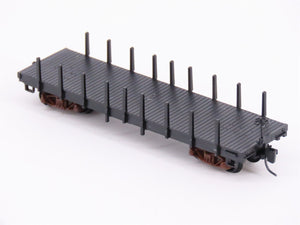 Nn3 Scale Micro-Trains MTL 15300 Undecorated Flat Car w/ Stakes