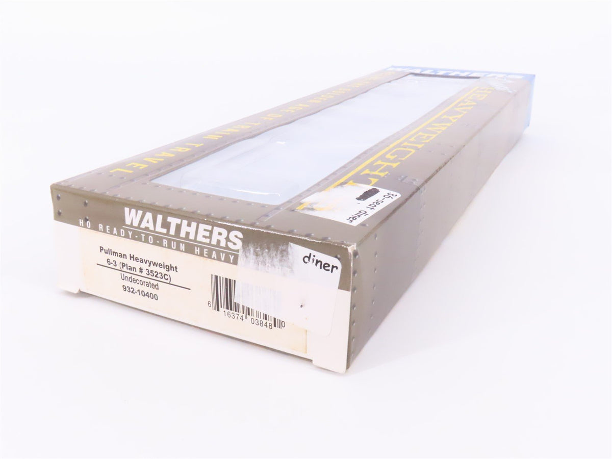 HO Scale Walthers Classic 932-10400 Undecorated Heavyweight 6-3 Passenger Car