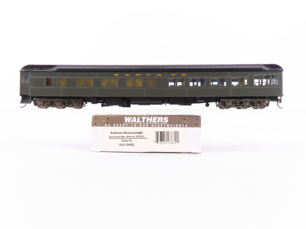 HO Scale Walthers Classic 932-10452 ATSF Santa Fe HW Solarium-Obs Passenger Car