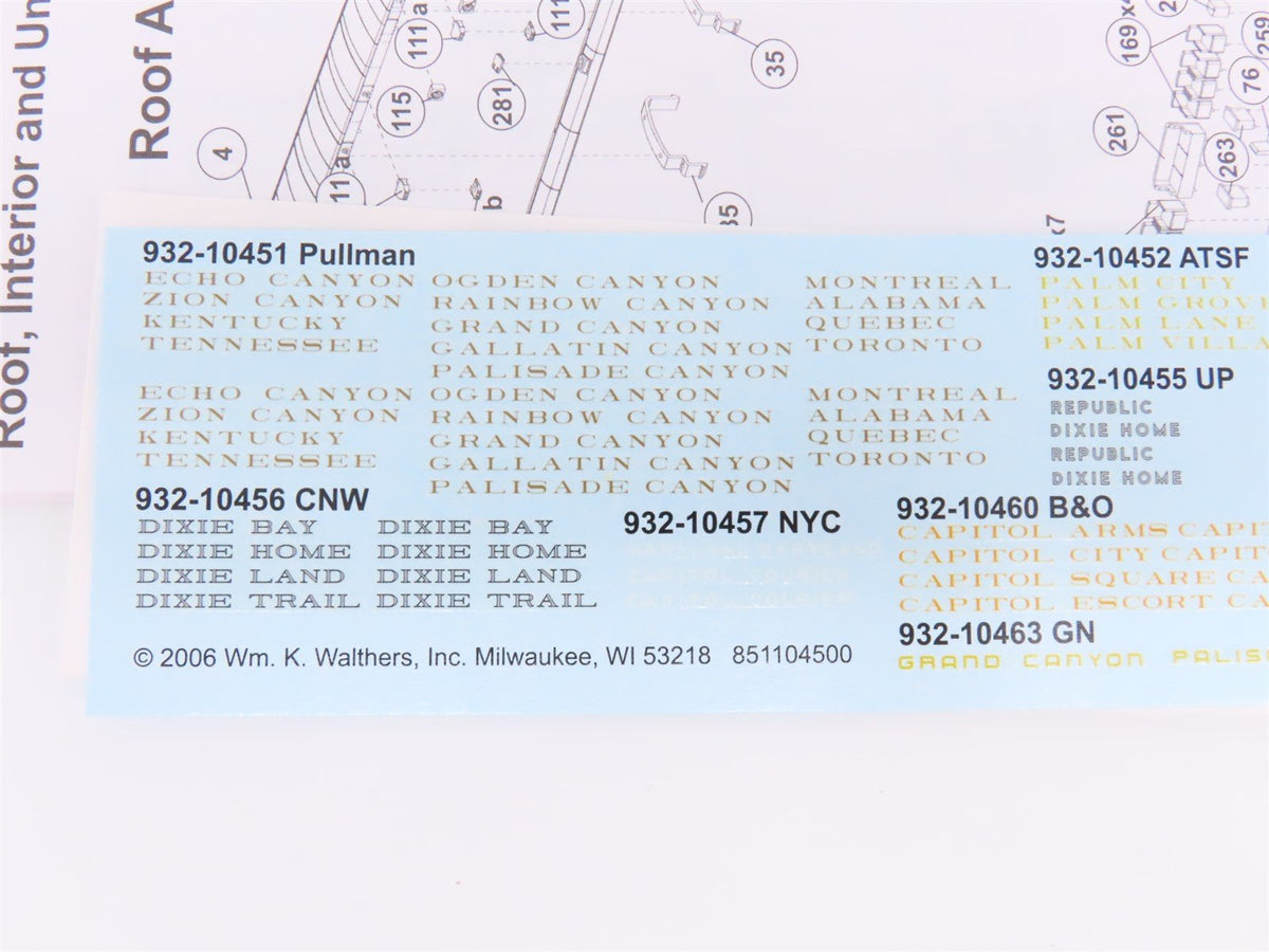 HO Scale Walthers Classic 932-10452 ATSF Santa Fe HW Solarium-Obs Passenger Car