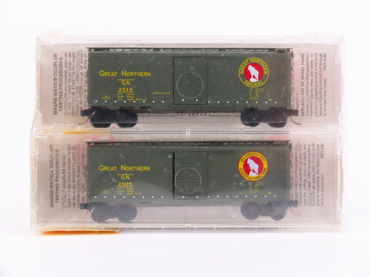 N Scale Micro-Trains MTL 20406-2 GN Great Northern 40&#39; Box Car 2-Pack Sealed