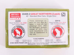 N Scale Micro-Trains MTL 20406-2 GN Great Northern 40' Box Car 2-Pack Sealed