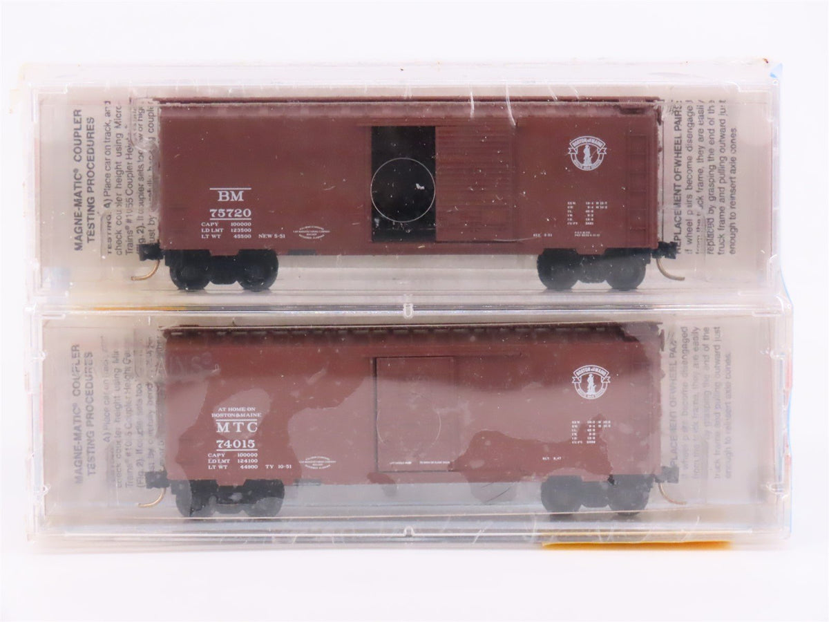 N Scale Micro-Trains MTL 20326-2 BM/MTC 40&#39; Single Door Box Car 2-Pack Sealed