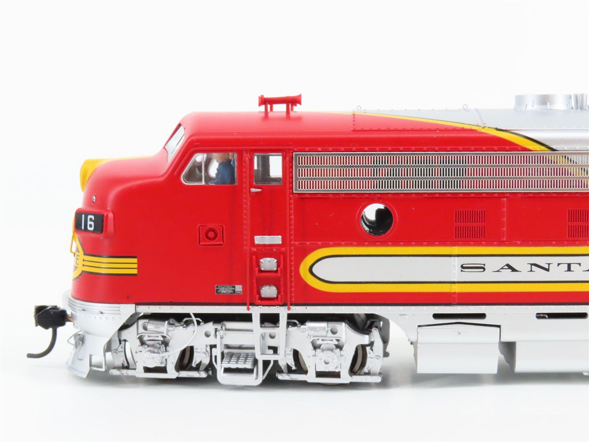 HO Walthers Proto ATSF &quot;Warbonnet&quot; EMD F3A/B Diesel Set #16L/16A w/ DCC &amp; Sound