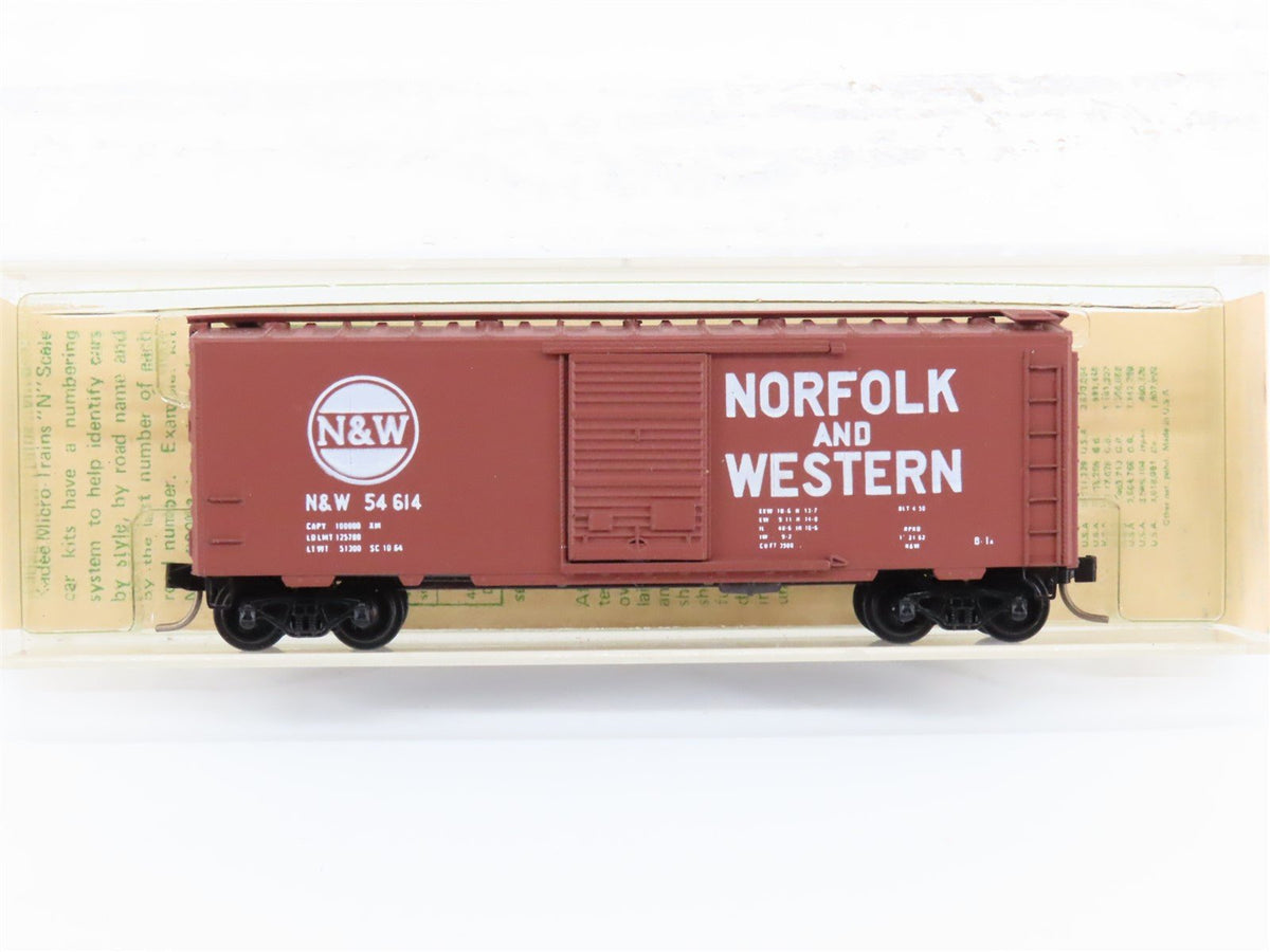 N Scale Kadee Micro-Trains MTL 20039 N&amp;W Railroad 40&#39; Box Car #54614 Blue Label