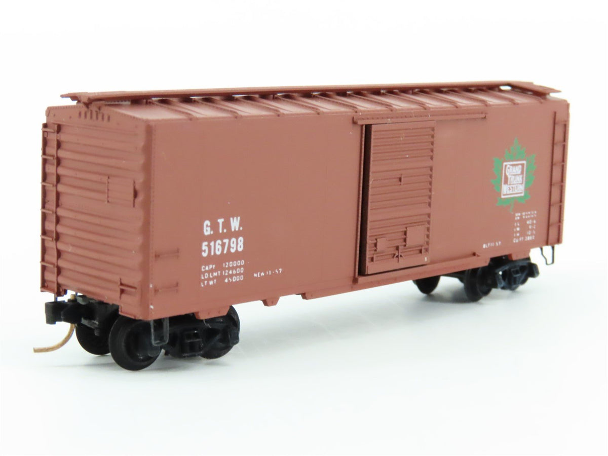 N Scale Kadee Micro-Trains MTL 20018 GTW Railroad 40&#39; Box Car #516798 Blue Label