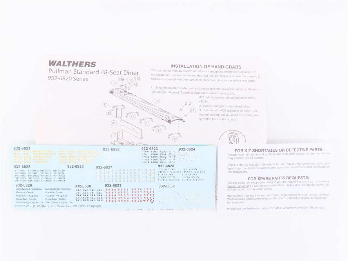 HO Scale Walthers 932-6822 ATSF Santa Fe 48-Seat Diner Passenger Car