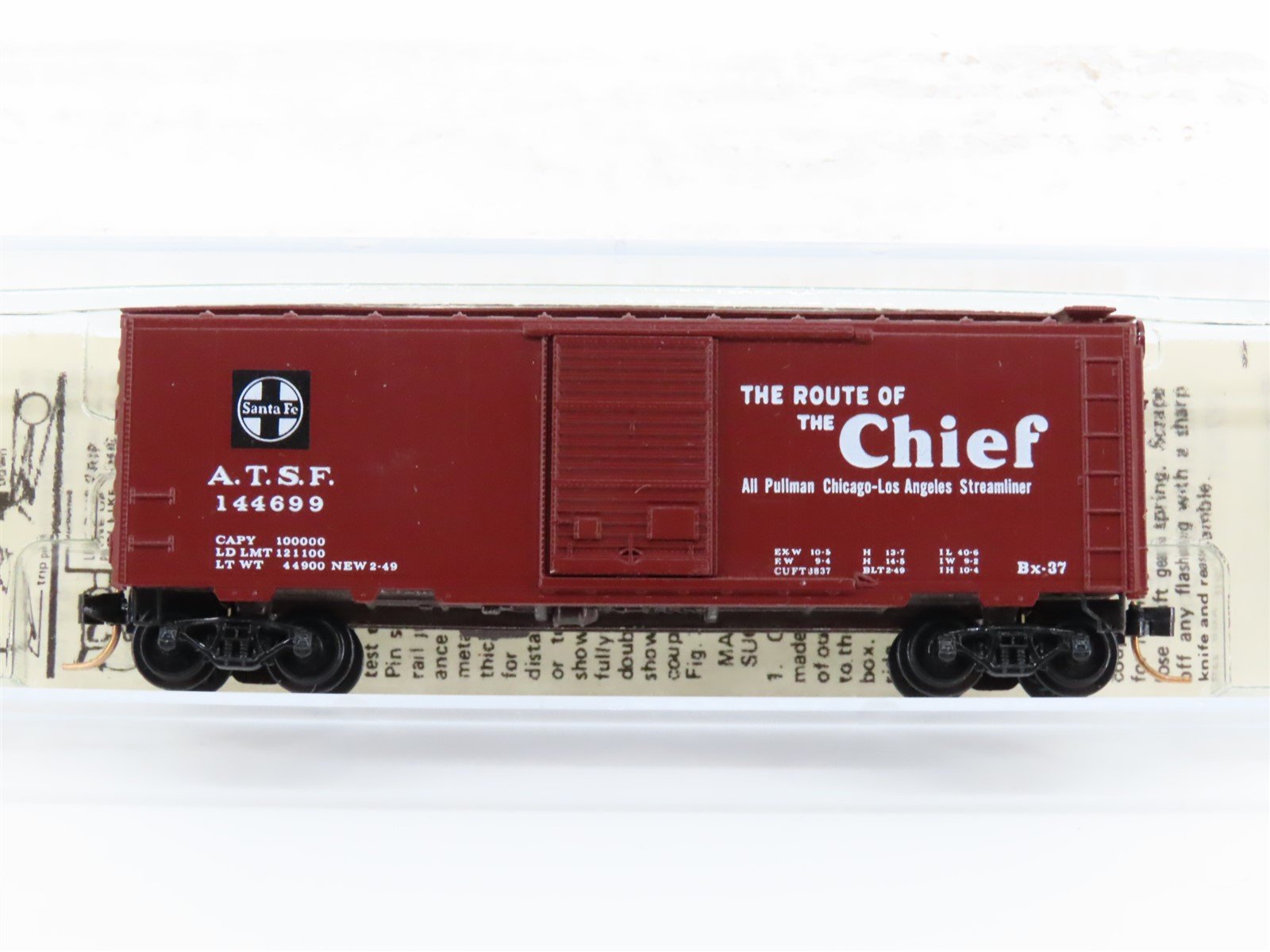 N Scale Kadee Micro-Trains MTL 20030 ATSF Santa Fe Chief 40' Box Car #144699