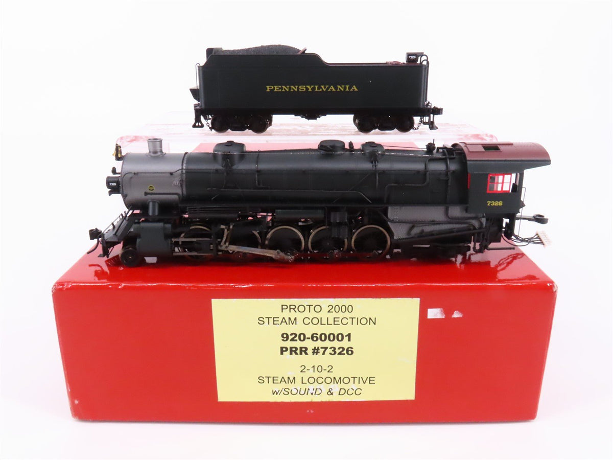 HO Scale Proto 2000 Heritage 920-60001 PRR 2-10-2 Steam #7326 w/ DCC &amp; Sound