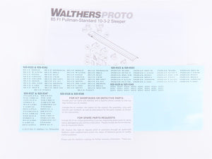 HO Walthers Proto 920-9342 ATSF Santa Fe 85' P-S 10-3-2 Sleeper Passenger Car