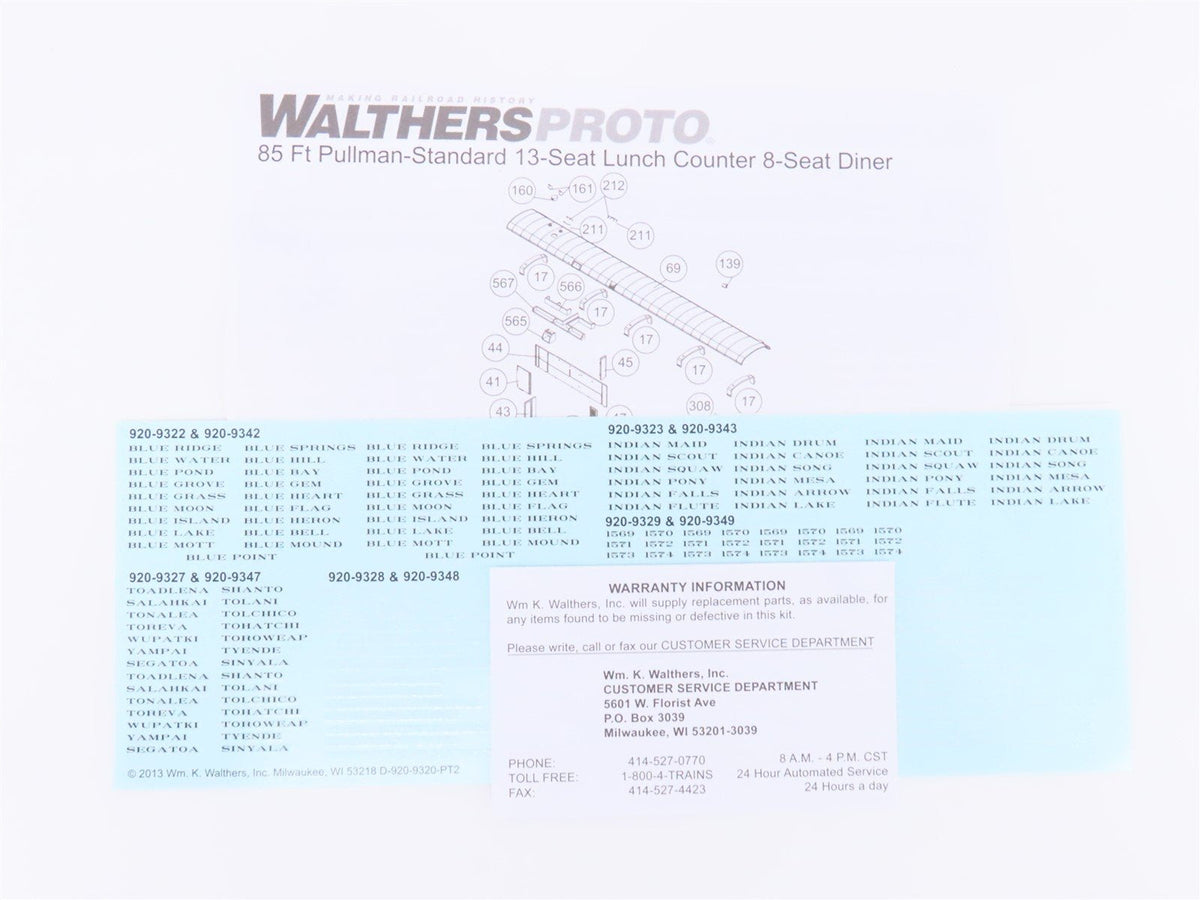 HO Walthers Proto 920-9349 ATSF Santa Fe 85&#39; Diner Dormitory Passenger Car