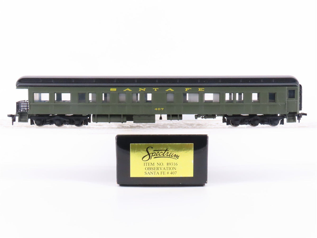 HO Scale Bachmann Spectrum 89316 ATSF Santa Fe Observation Passenger Car #407