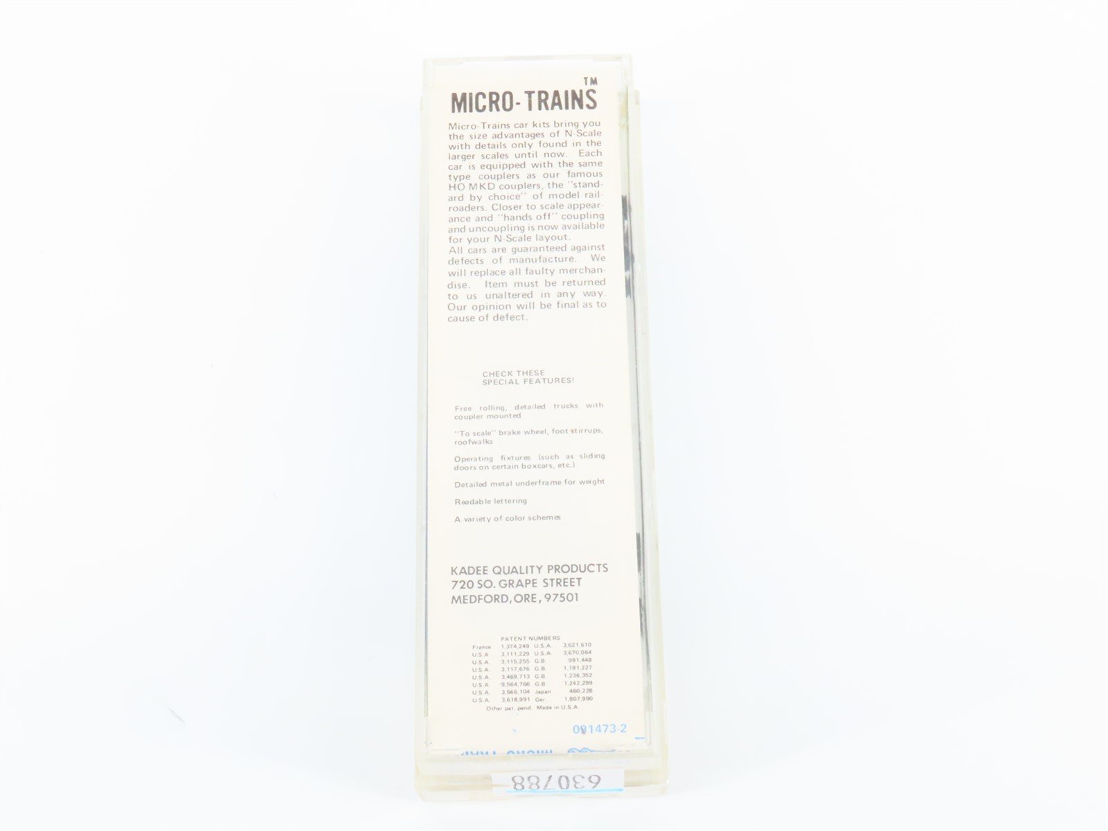 N Scale Kadee Micro-Trains MTL 20318 PHD Railroad 40' Box Car #1307 - Blue Label