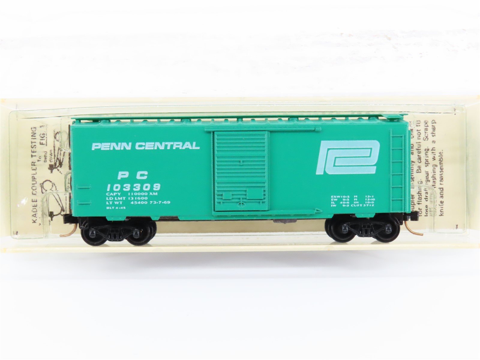 N Scale Kadee Micro-Trains MTL 20160 PC Penn Central Single Door Box Car #103309