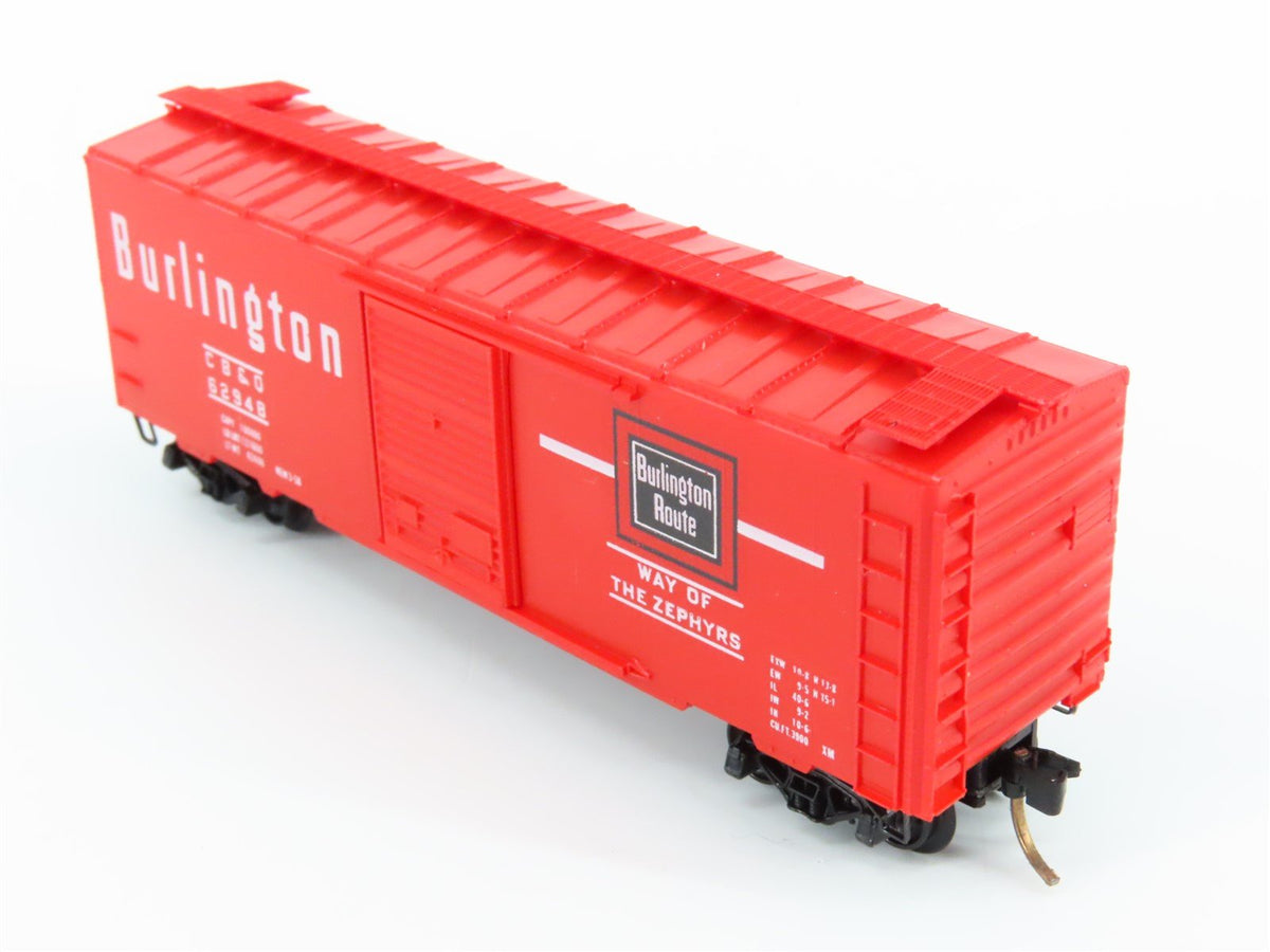 N Kadee Micro-Trains MTL 20338 CB&amp;Q Burlington 40&#39; Box Car #62948 - Blue Label