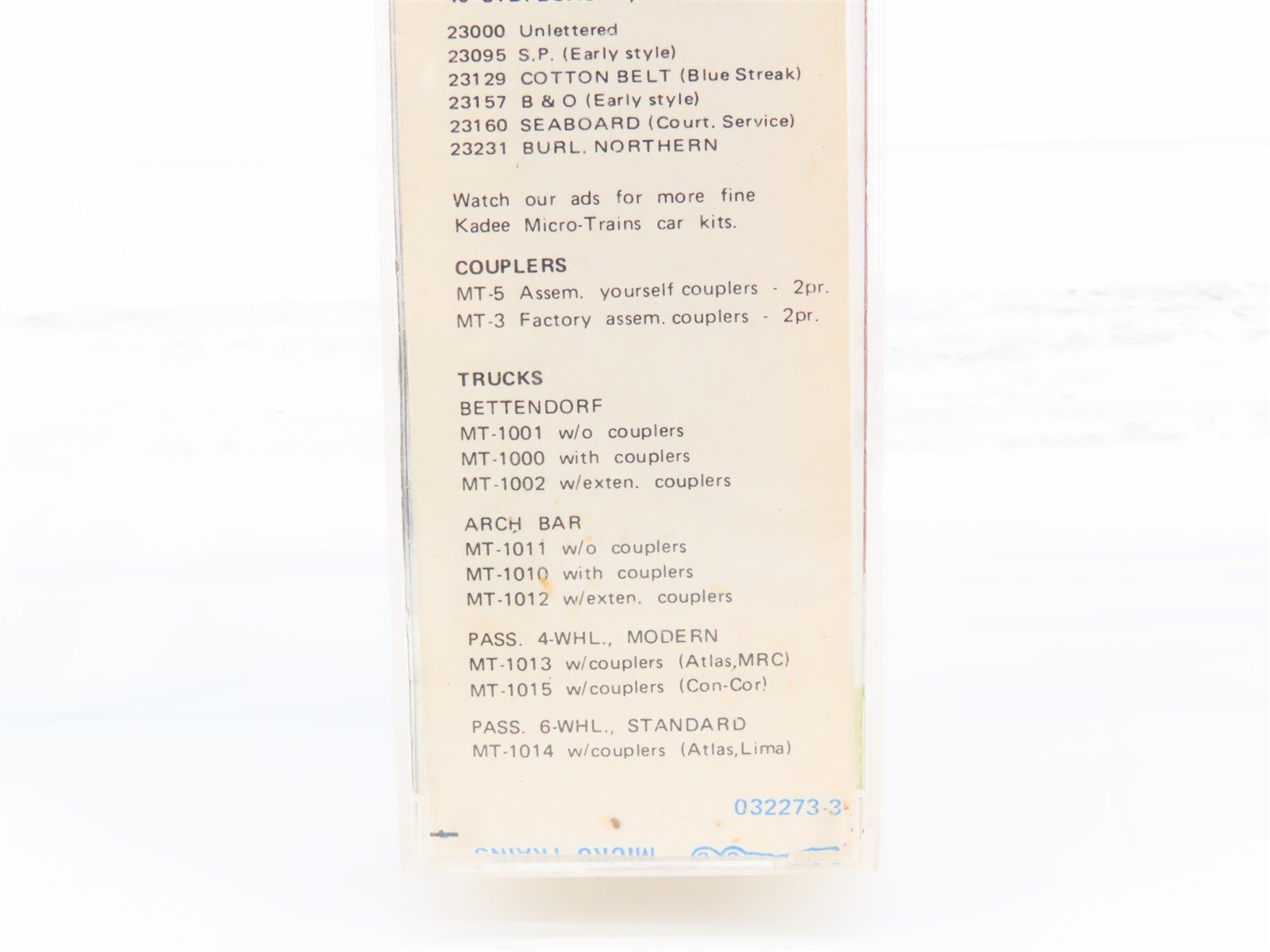 N Kadee Micro-Trains MTL 20338 CB&Q Burlington 40' Box Car #62948 - Blue Label