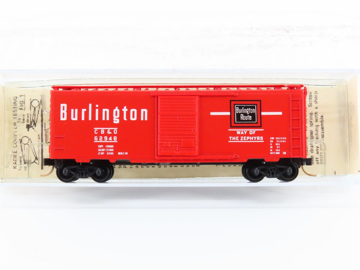 N Scale Kadee Micro-Trains MTL 20170 CB&amp;Q Burlington Route 40&#39; Box Car #62948