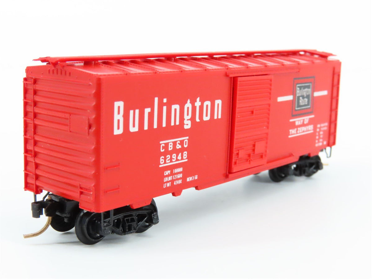 N Scale Kadee Micro-Trains MTL 20170 CB&amp;Q Burlington Route 40&#39; Box Car #62948