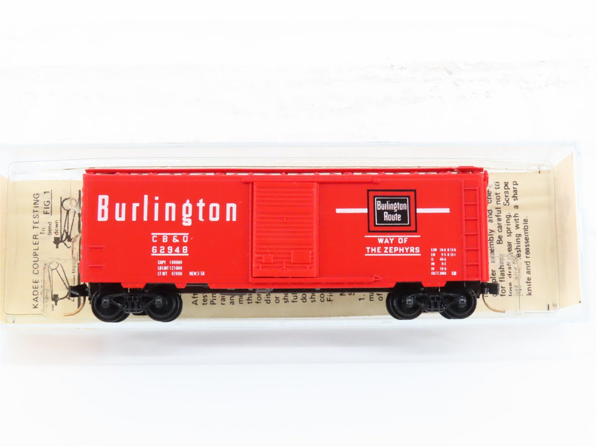 N Scale Kadee Micro-Trains MTL 20170 CB&amp;Q Burlington Route 40&#39; Box Car #62948