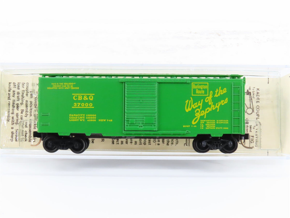 N Kadee Micro-Trains MTL 20130 CB&amp;Q Way Of The Zephyrs &quot;100,000th&quot; Boxcar #37000