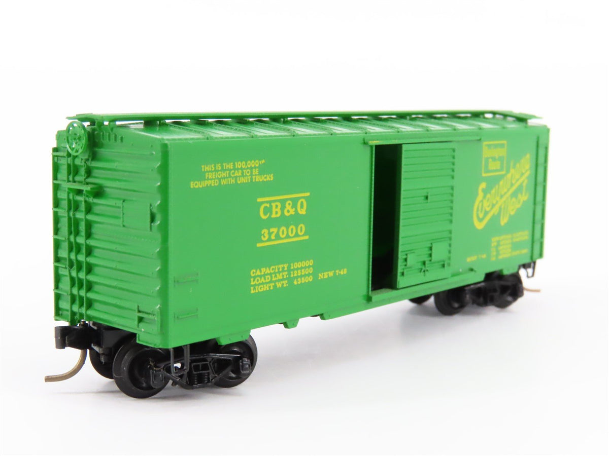 N Kadee Micro-Trains MTL 20130 CB&amp;Q Way Of The Zephyrs &quot;100,000th&quot; Boxcar #37000