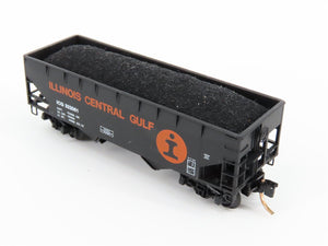 N Kadee Micro-Trains MTL 55142 ICG Illinois Central Gulf 2-Bay Hopper #322061