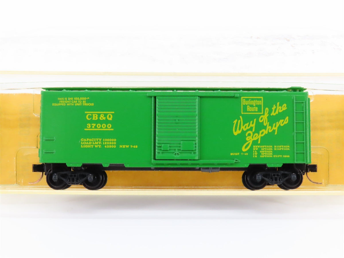 N Scale Kadee Micro-Trains MTL 20131 CB&amp;Q Way Of The Zephyrs 40&#39; Boxcar #37000